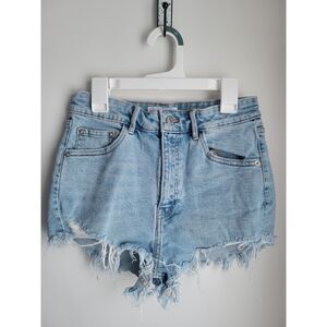 ZARA Light Blue Denim Distressed Shorts Size 2